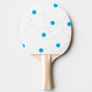 Modern, playful, fun, cute blue balls pattern ping pong paddle
