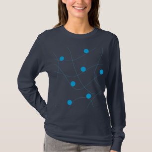 Modern, playful, fun, cute blue balls pattern T-Shirt