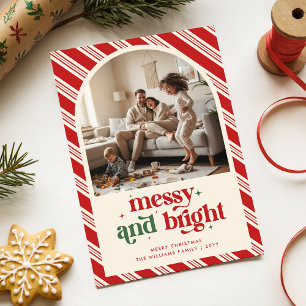 Modern Playful Funny Family Kids Photo Christmas Holiday Card