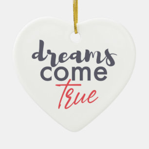 Modern playful graphic design of Dreams Come True Ceramic Tree Decoration