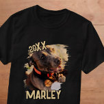Modern Playful Simple Grunge Custom Pet Photo T-Shirt<br><div class="desc">This simple and classic design is composed of serif typography and add a custom photo of your pet.</div>