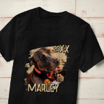 Modern Playful Simple Grunge Custom Pet Photo T-Shirt<br><div class="desc">This simple and classic design is composed of serif typography and add a custom photo of your pet.</div>
