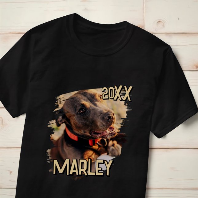 Modern Playful Simple Grunge Custom Pet Photo T-Shirt (Creator Uploaded)