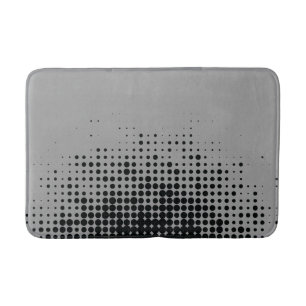Modern, playful, urban geometric circle pattern bath mat