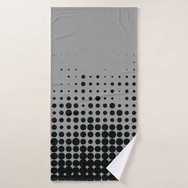 Modern, playful, urban geometric circle pattern bath towel (Bath Towel)