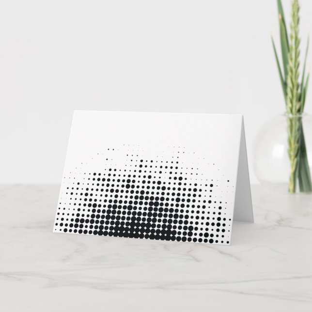 Modern, playful, urban geometric circle pattern card (Front)