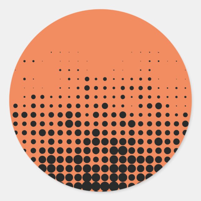 Modern, playful, urban geometric circle pattern classic round sticker (Front)