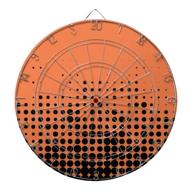 Modern, playful, urban geometric circle pattern dartboard (Front)