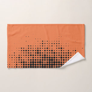 Modern, playful, urban geometric circle pattern hand towel
