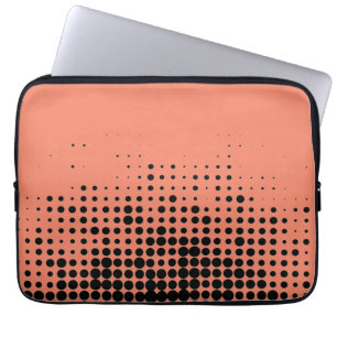 Modern, playful, urban geometric circle pattern laptop sleeve