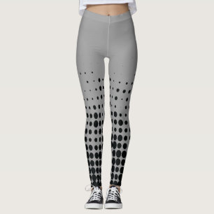 Modern, playful, urban geometric circle pattern leggings