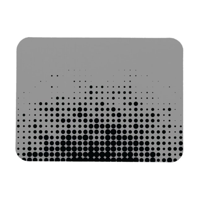 Modern, playful, urban geometric circle pattern magnet (Horizontal)