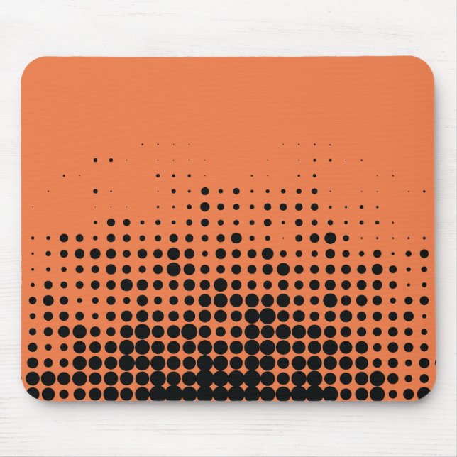 Modern, playful, urban geometric circle pattern mouse mat (Front)