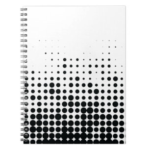 Modern, playful, urban geometric circle pattern notebook