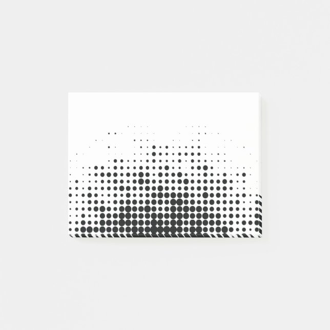 Modern, playful, urban geometric circle pattern post-it notes (Front)