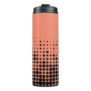 Modern, playful, urban geometric circle pattern thermal tumbler