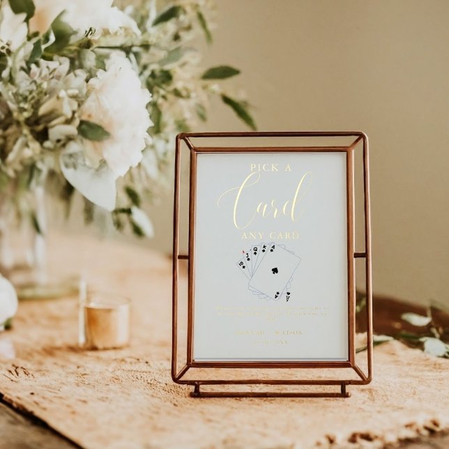 Modern Playing Cards Wedding Guest book Sign (Creator Uploaded)
