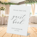 Modern Please Sign Our Guest Book Wedding<br><div class="desc">Wedding please sign our guest book sign featuring modern minimalist typography in black and white colour.</div>