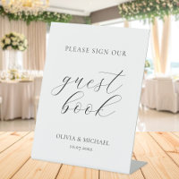 Modern Please Sign Our Guest Book Wedding