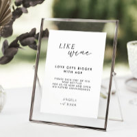 Modern Please Sign Our Wine Bottle Wedding Sign