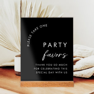 Modern Please Take One Party Favours Black Acrylic Sign