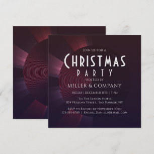 Modern Plum Abstract Corporate Christmas Party Invitation