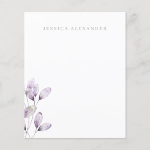 Modern Plum Foliage Personalised Stationery