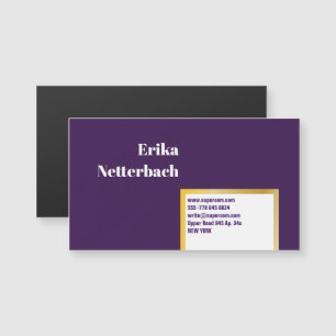 Modern plum gold bold magnetic cards