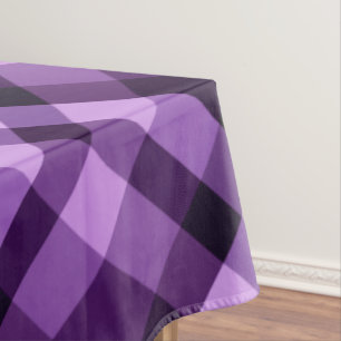 Modern Plum Purple Plaid Pattern Medium Tablecloth