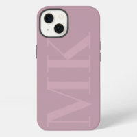 Modern plum rose blush initials minimalist