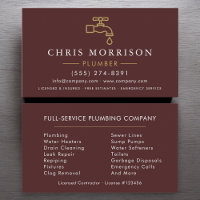 Modern Plumber Burgundy Gold Minimalist