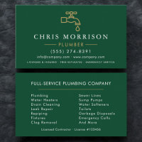 Modern Plumber Green Gold Minimalist