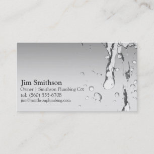 Modern Plumbing Business Cards