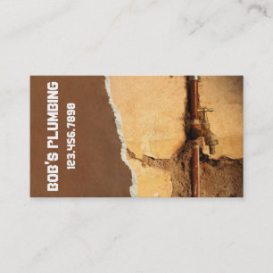 Modern Plumbing Plumber Faucet Water Handy Card