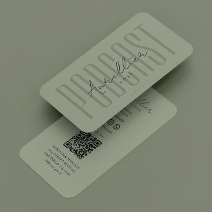 Modern Podcaster Voice Actor Sage Business Card