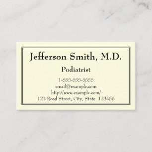 Modern Podiatrist Business Card