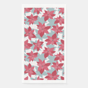 Modern Poinsettia Paper Guest Towels Napkin