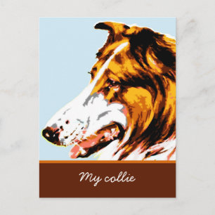 Modern pointillism: soft focus rough collie postcard