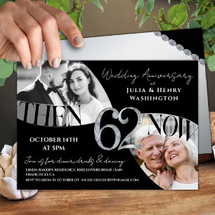 Modern Polished 62nd Wedding Anniversary Invitation