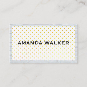 Modern Polka Dot   Brick Border Business Card