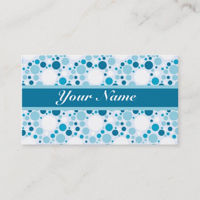 MODERN POLKA DOT BUSINESS CARD TEMPLATE (Front)