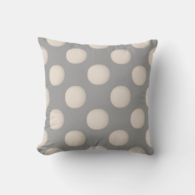 Modern Polka Dot Pattern Cushion (Front)