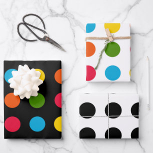 Modern Polka Dot Wrapping Paper Sheet