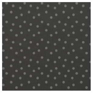 Modern Polka Dots on Black Fabric