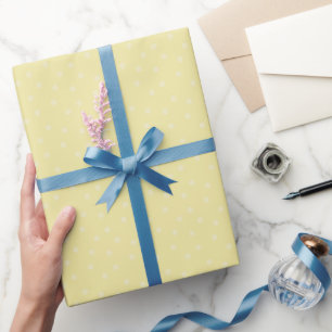 Modern Polka Dots on Light Yellow Wrapping Paper