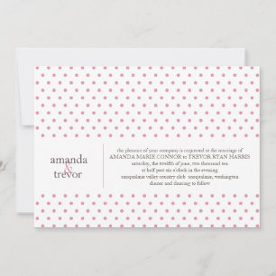 Modern Polka Dots Wedding Invitation