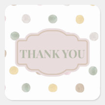 Modern Polkadot Party Stickers