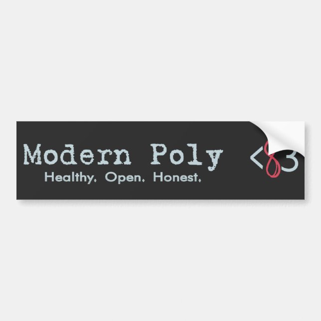 Modern Poly Bumper Sticker (Front)