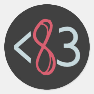 Modern Poly Stickers (Black) - Sheet of 20