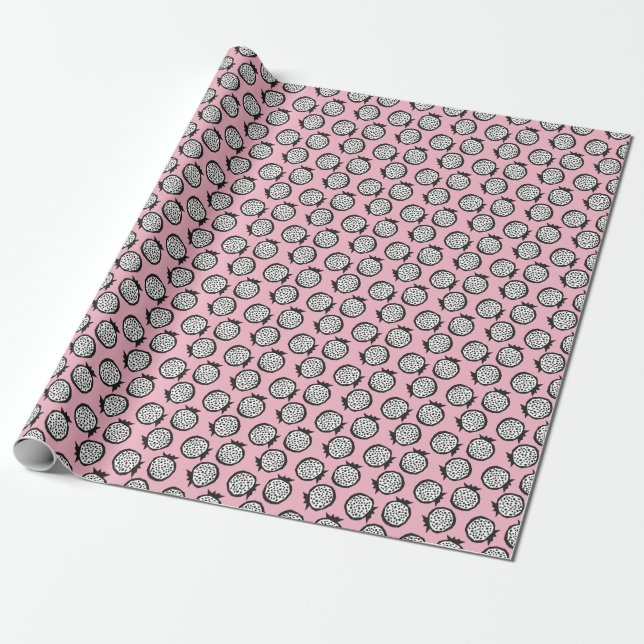 Modern Pomegranate: Abstract Seamless Style Wrapping Paper (Unrolled)